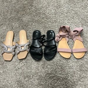 Bundle Sandals (3) Sz 9